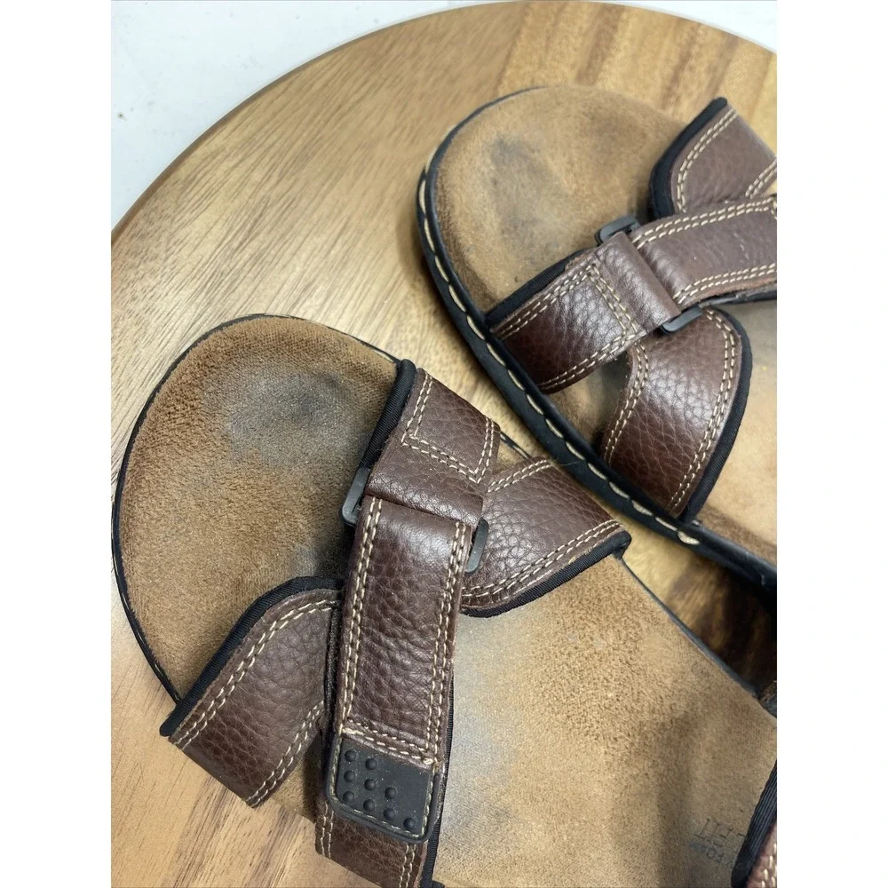 Dr Scholl's Sandals‎ Men's Size 11 Graven Brown Leather Sandals